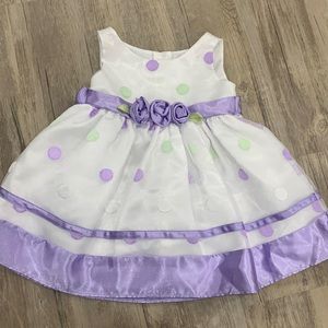 Youngland Baby Polka Dot Layered Pastel Easter Church Baby Toddler Dress